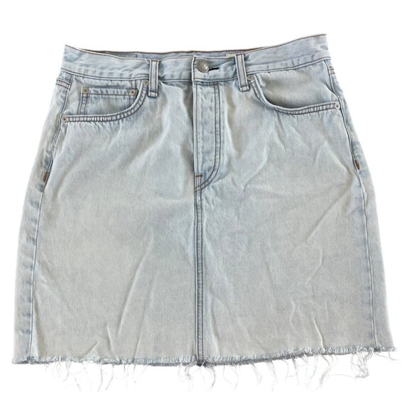 Rag & Bone High Rise Mini Skirt 17" Primrose Light Denim‎ Size 29 MSRP $204 - Picture 4 of 12